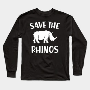 Rhino - Save the rhinos Long Sleeve T-Shirt
